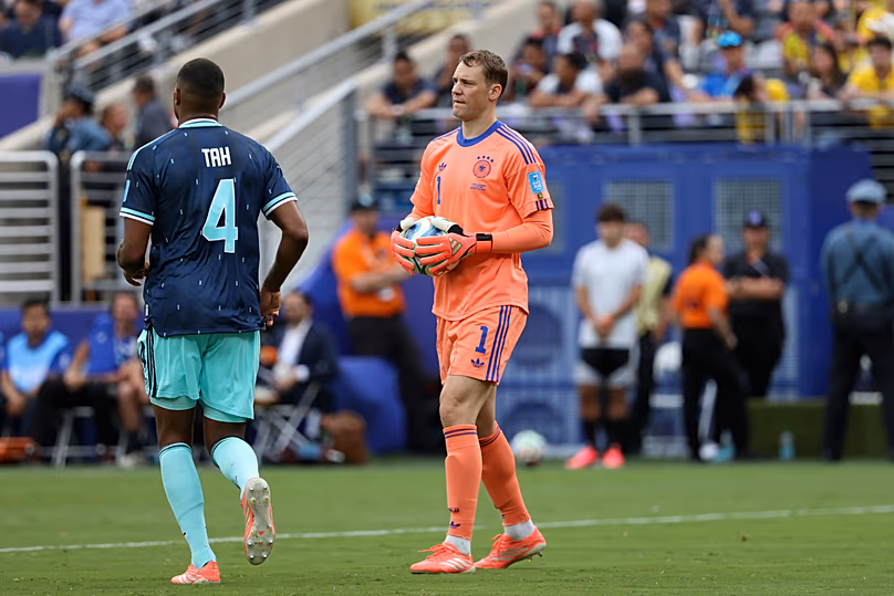Manuerl Neuer, Germany’s goalkeeper, during the Germany v Ecuador match, New York, 25 June 2026 (AP Photo/Pamela Smith)