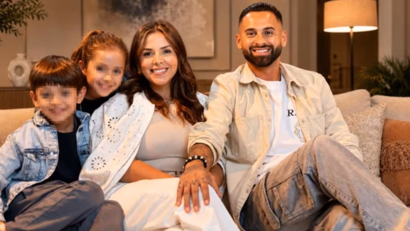 El futbolista Lucas Trejo junto a su esposa y sus dos hijos, fallecidos en los terremotos de Venezuela