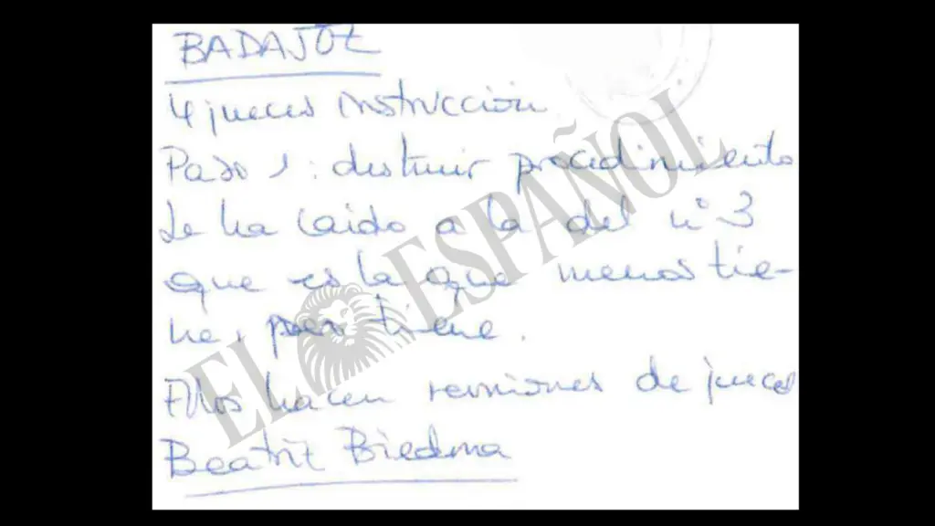 Imagen de una de las libretas intervenidas por la UCO a Leire Díez.