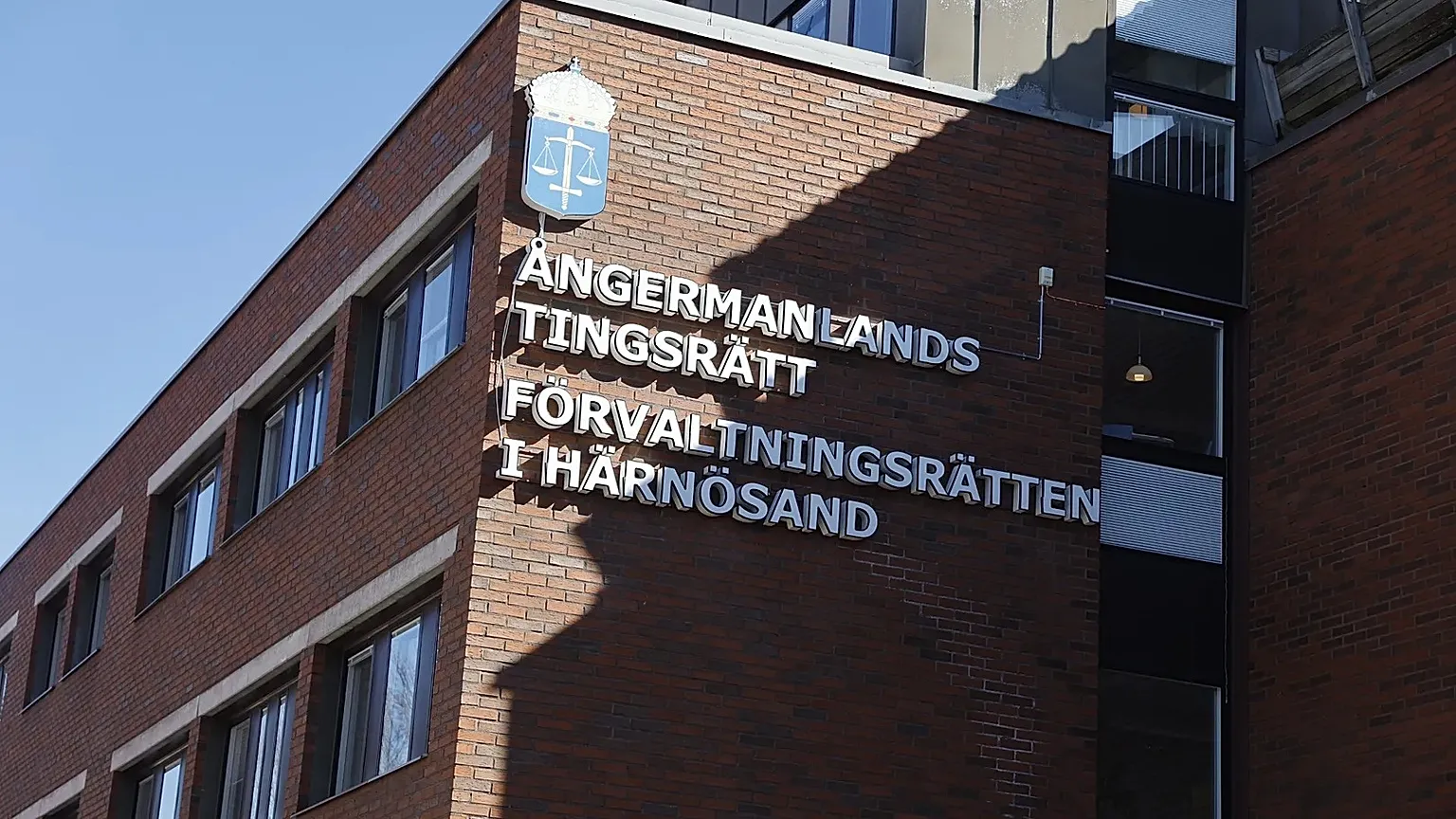 Exterior view of Angermanlands district court in Harnosand, 10 April, 2026