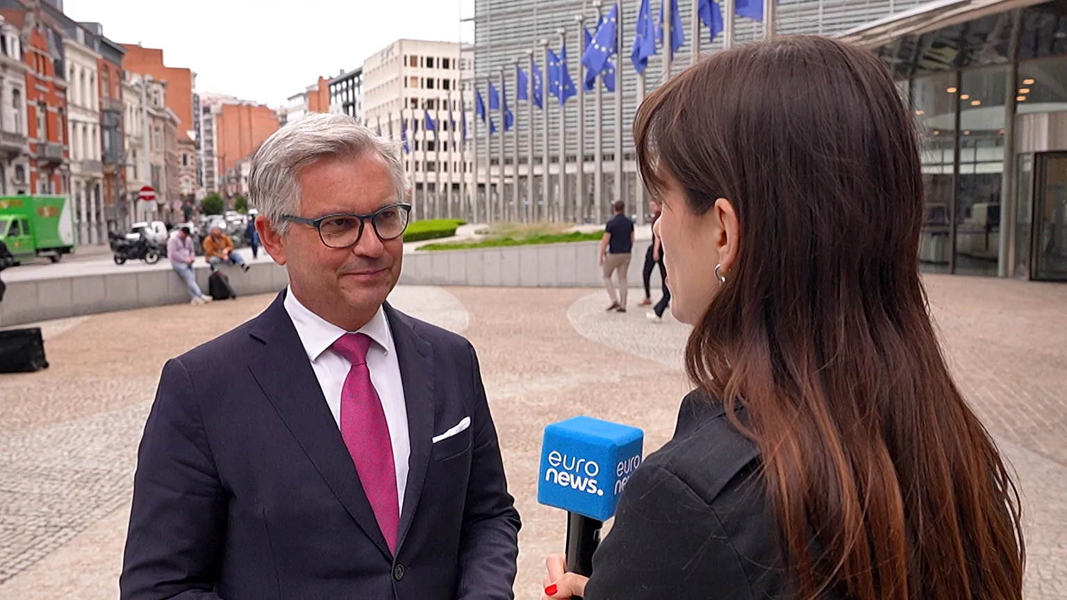 Magnus Brunner, EU Commissioner for Internal Affairs and Migration &amp; Angela Skujins, Euronews