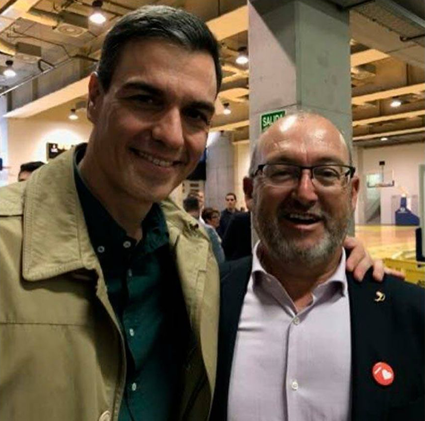 Juan Bernardo Fuentes Curbelo con Pedro Sánchez.