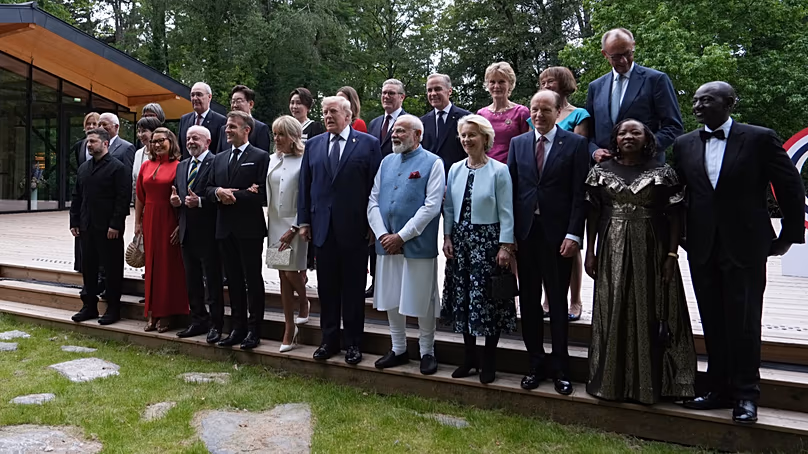 The family picture at the G7 summit.