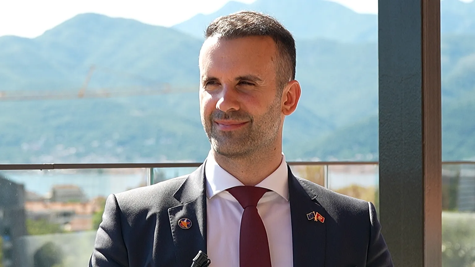 Prime Minister of Montenegro Milojko Spajić speaking to Euronews in Tivat, 5 June, 2026