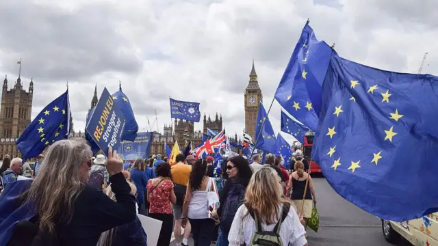Una manifestación contra el Brexit en Londres.