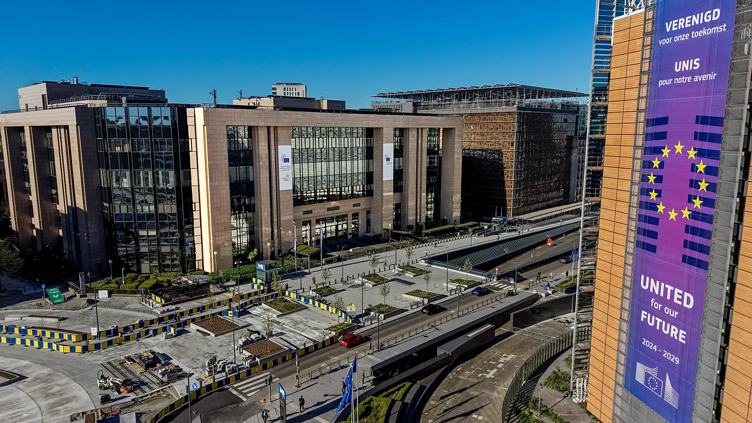 European Council buildings in Brussels, 8 April 2026.