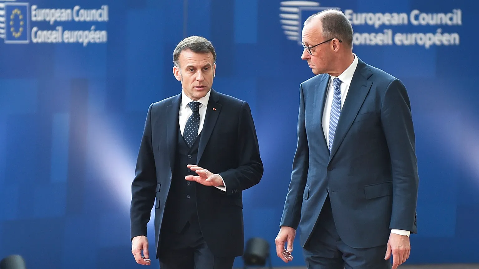 Emmanuel Macron and Friedrich Merz.