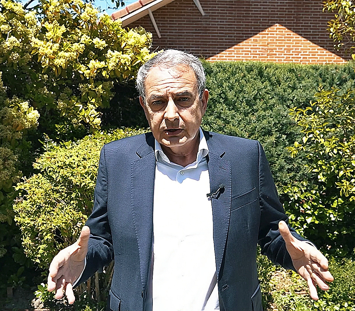 El ex presidente del Gobierno José Luis Rodríguez Zapatero, en el vídeo que grabó tras su imputación en el 'caso Plus Ultra'.