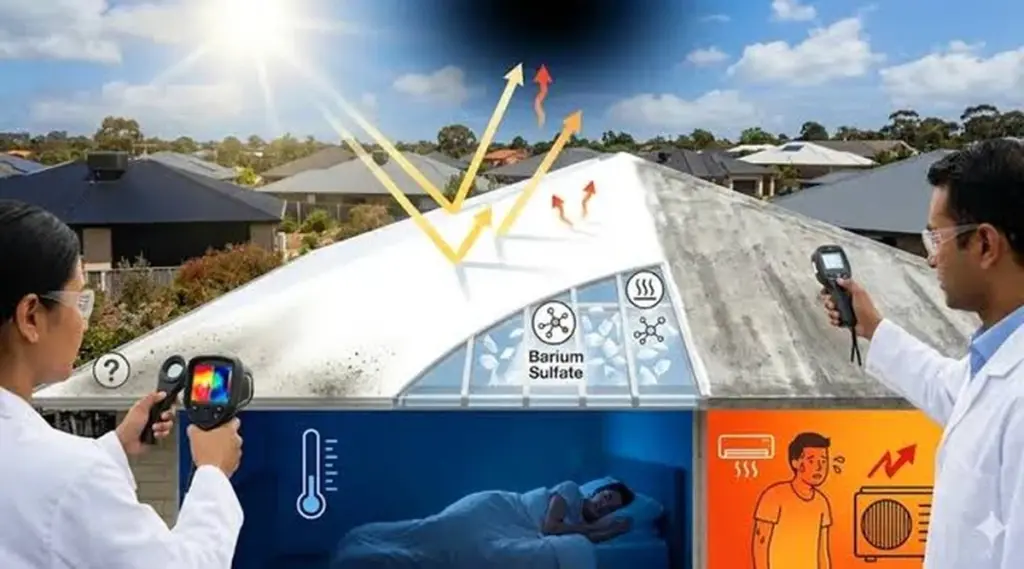 Adiós al aire acondicionado: Pintura criogénica con sulfato de bario enfría -5°C