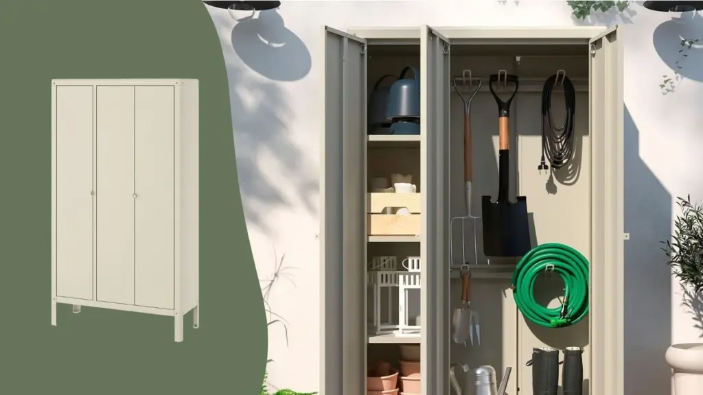 Adiós al desorden en la terraza: el Gabinete Kolbjörn de IKEA lo cambia todo