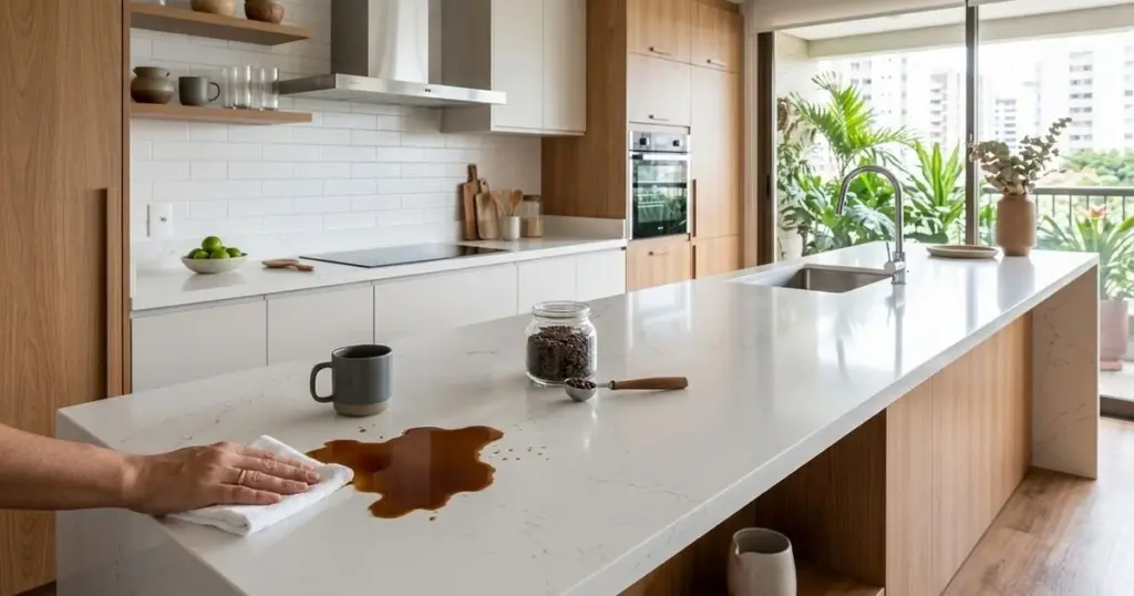 Adiós al granito: la encimera de Cuarzo y Silestone que no se mancha