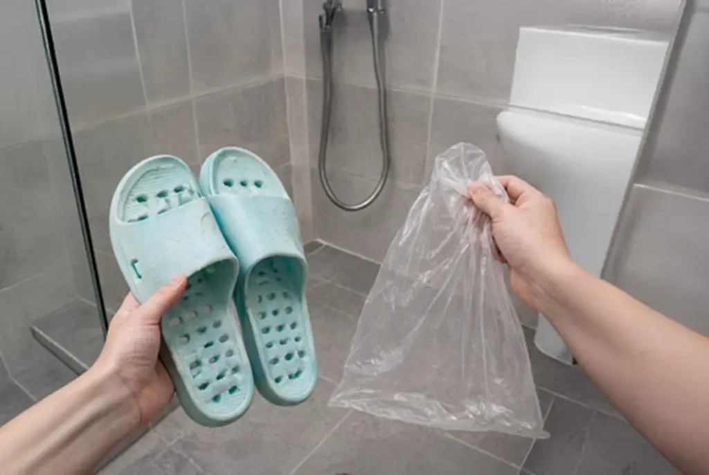 Adiós al moho: el truco de la bolsa para tus zapatillas de baño