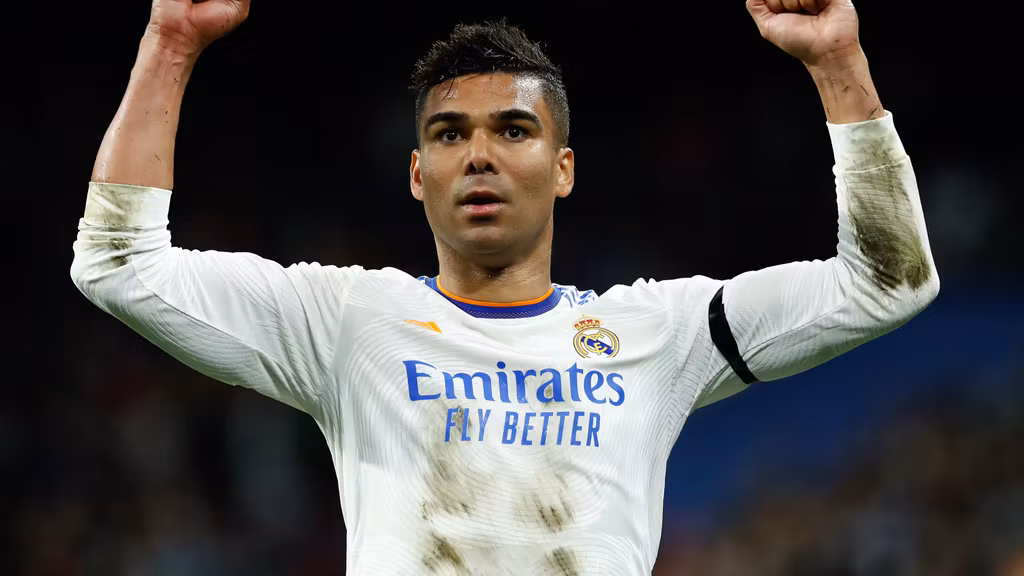 Casemiro celebrando una victoria con el Real Madrid
