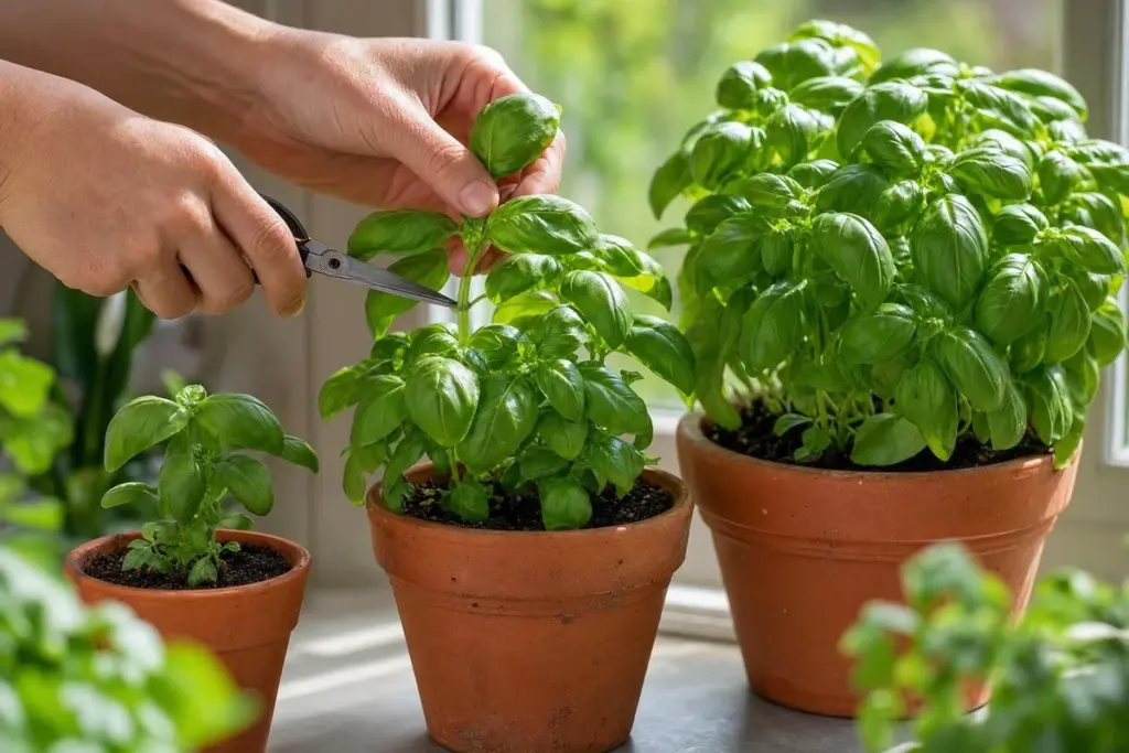 Albahaca (Ocimum basilicum) infinita: el truco del nudo para no volver a secarla