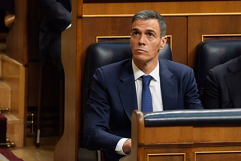 Spain's Prime Minister Pedro Sánchez attends the Spanish Parliament in Madrid, 8 June, 2026