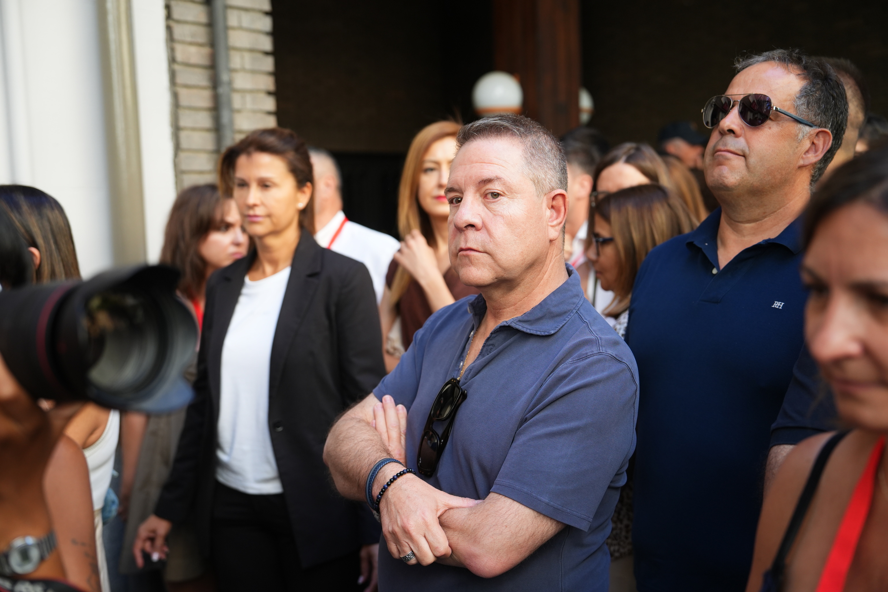 El presidente de Castilla-La Mancha, Emiliano García Page, hoy a su llegada al Comité Federal.