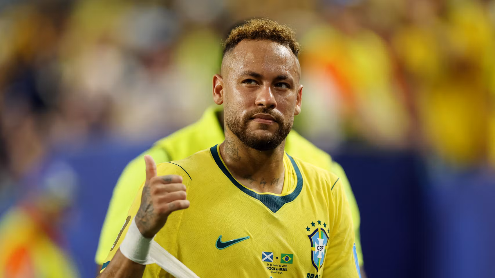 Neymar, con Brasil durante el Mundial de fútbol.