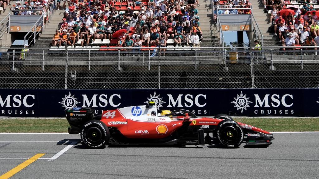 Lewis Hamilton, durante el GP de Barcelona-Cataluña.
