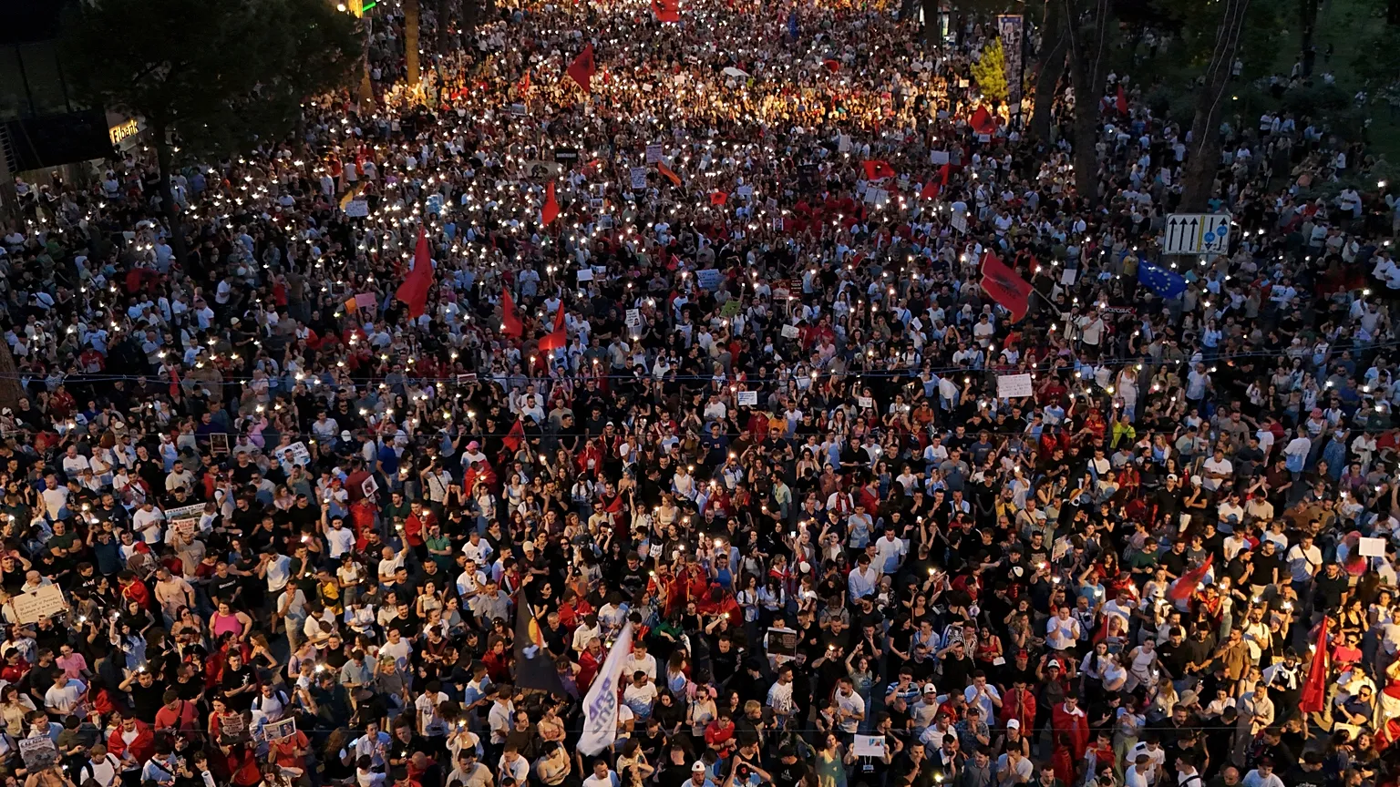 Protests have spread across Albania after an original dispute over development on a nature reserve linked to Donald Trump's son-in-law Jared Kushner. 9 June, 2026.
