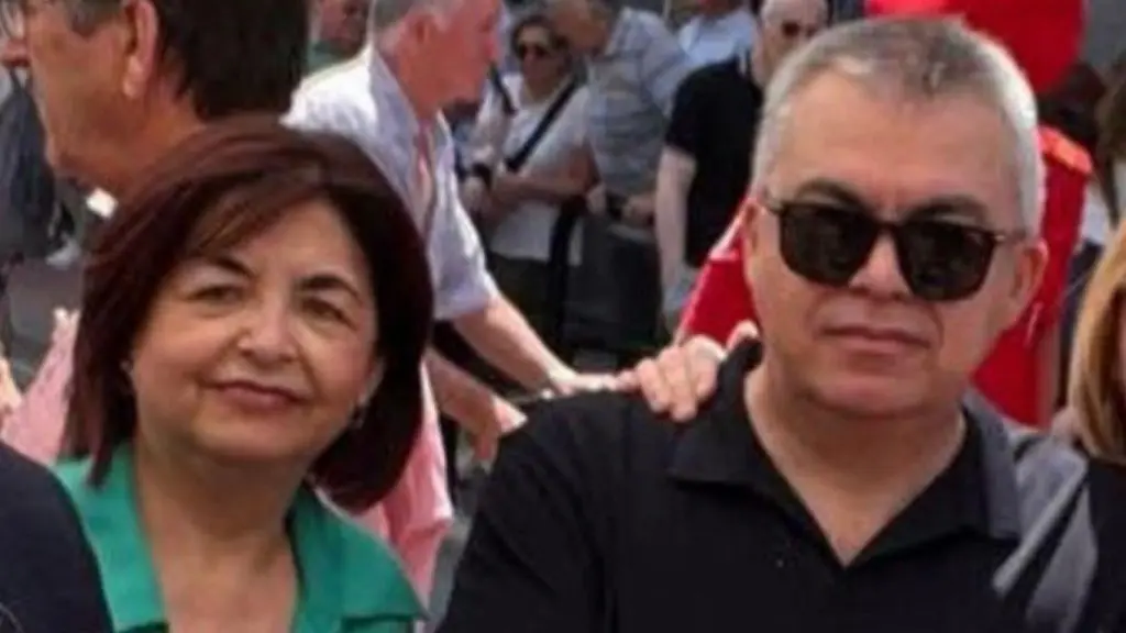 Santos Cerdán y su hermana Belén.