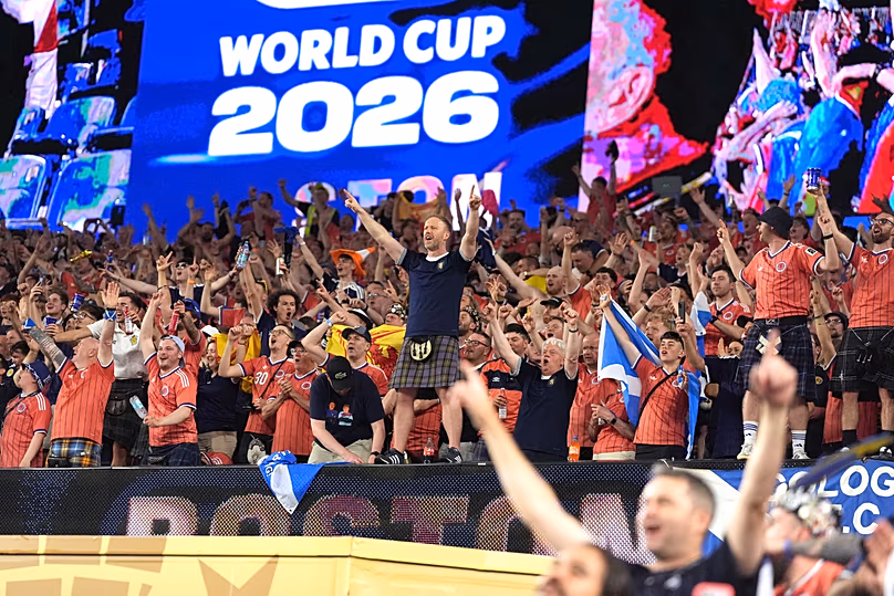 Scottish fans pictured during the World Cup 2026 debut game against Haiti, Sunday 14/06/2026