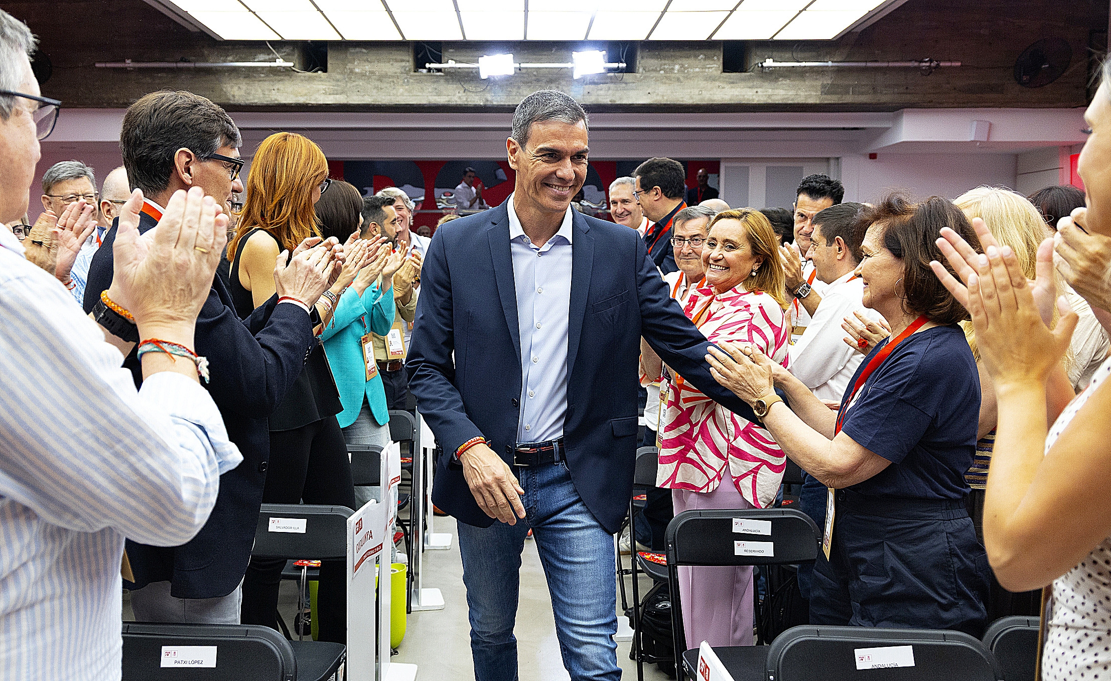 El secretario general del PSOE y presidente de Gobierno, Pedro Sánchez, a su entrada en la reunión del Comité Federal