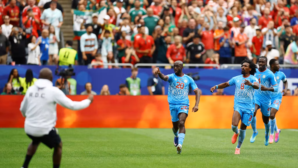 Wissa celebra su gol contra Portugal.