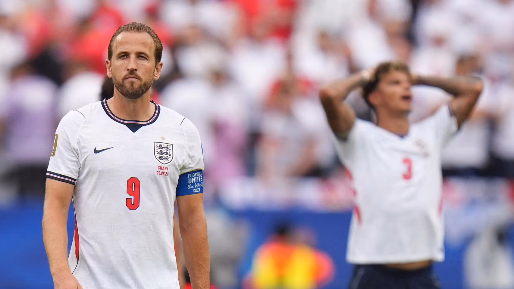 Kane, serio tras el empate de Inglaterra frente a Ghana.