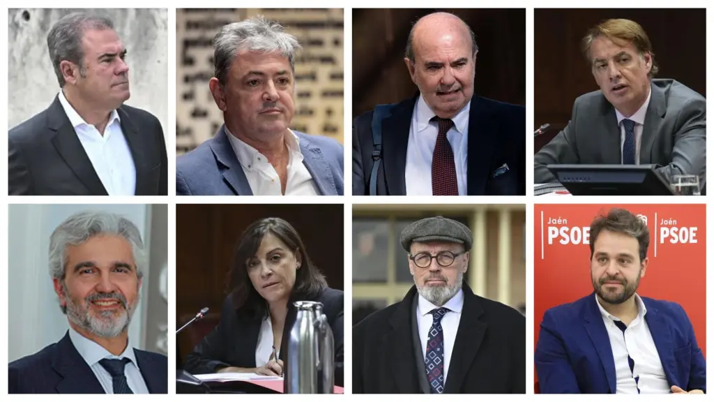 Algunos de los mencionados en el auto del juez Pedraz que investiga la trama que involucra a Santos Cerdán y Leire Díez.