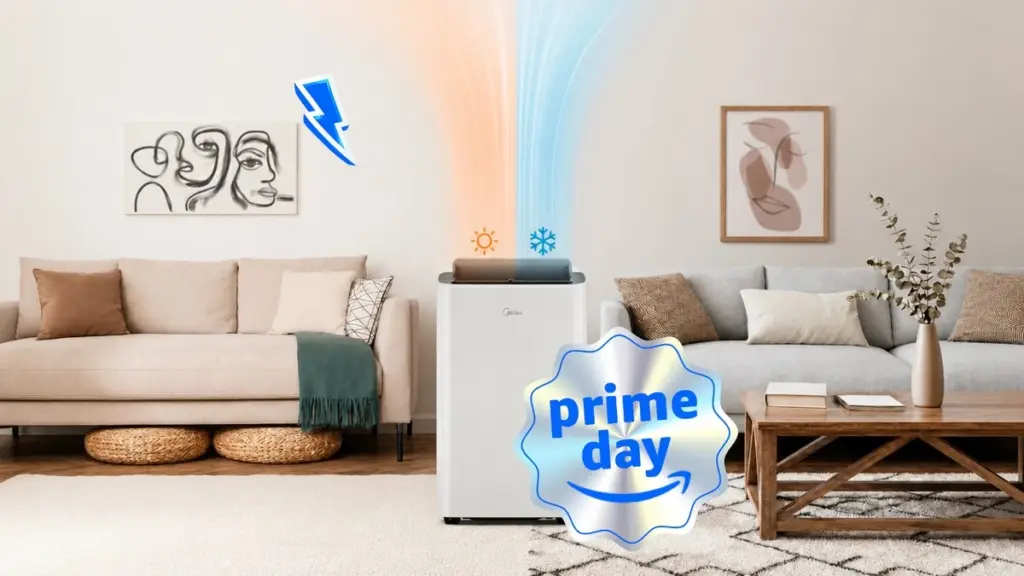 Calor en casa: el potente aire Midea con oferta Amazon Prime para ahorrar luz