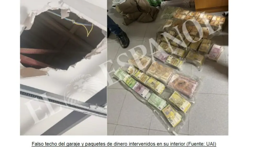 Fajos de dinero en casa del mando policial.