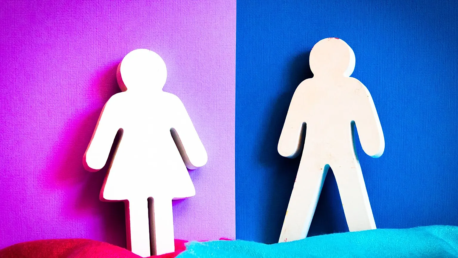 Men and women silhouettes 