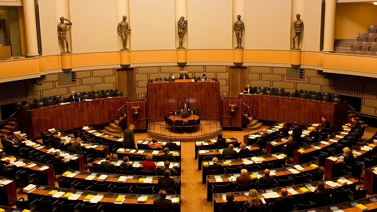 The interior of the Finnish parliament in Helsinki, 23 October, 2012