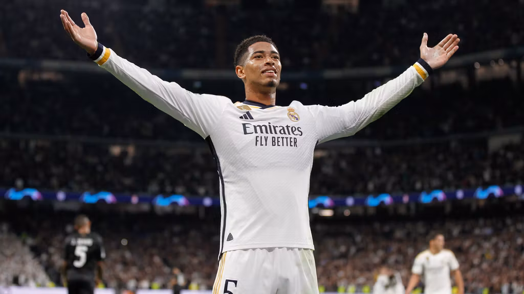 Jude Bellingham celebra un gol con el Real Madrid
