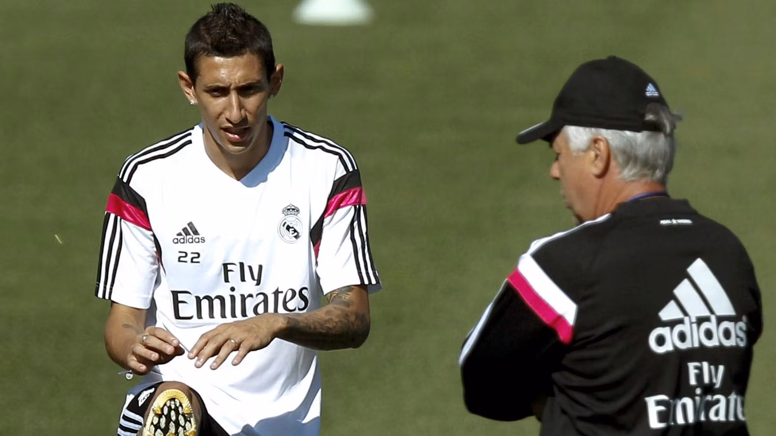 Di María, en un entrenamiento del Real Madrid.