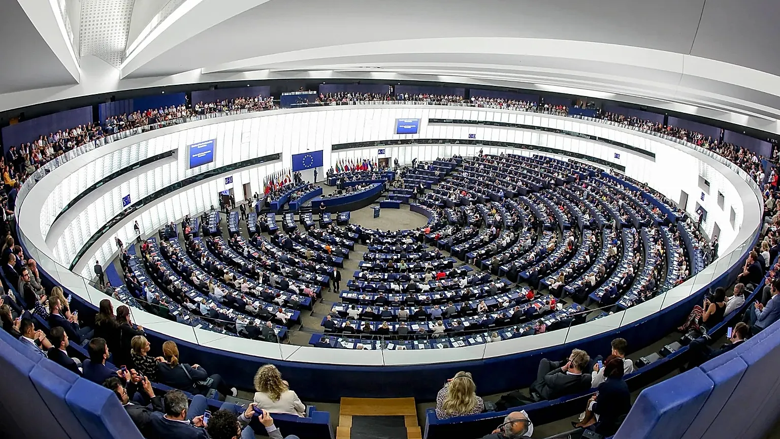 The European Parliament hemicycle.
