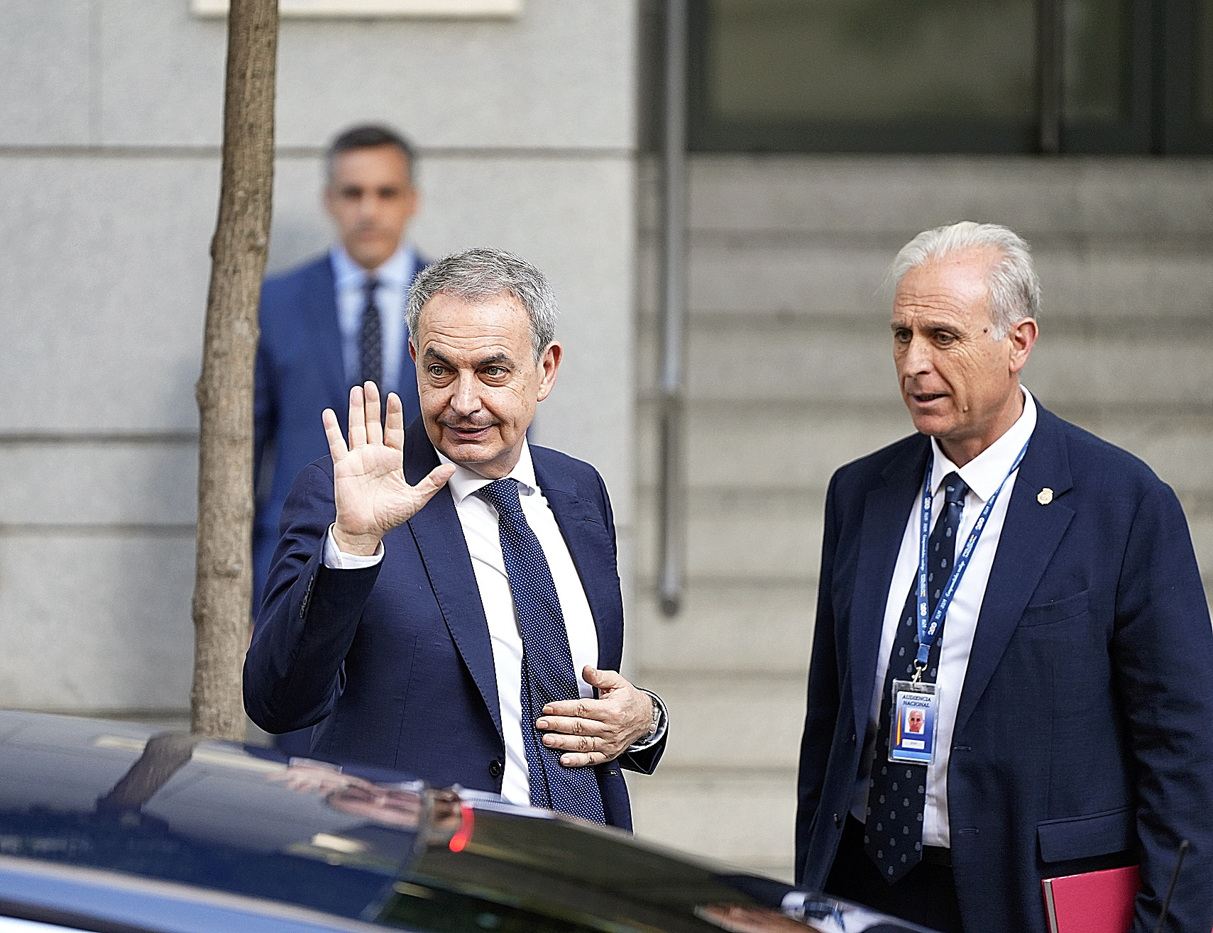 El ex presidente del Gobierno José Luis Rodríguez Zapatero, a su llegada a la Audiencia Nacional.