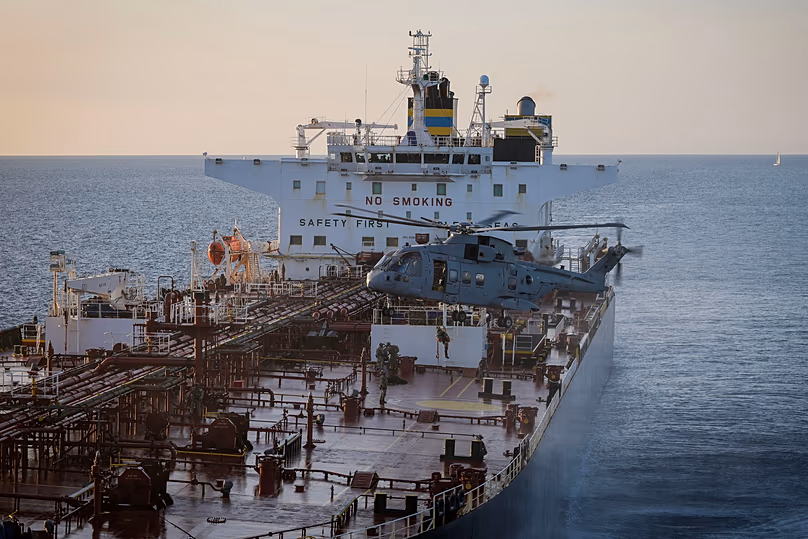 Royal Marine Commandos detain the sanctioned Smyrtos tanker in the English Channel, 14 June, 2026