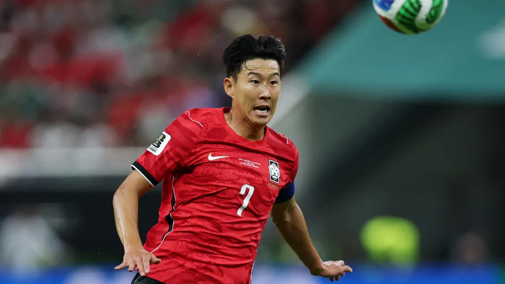 Son durante el partido de Corea del Sur ante la República Checa.