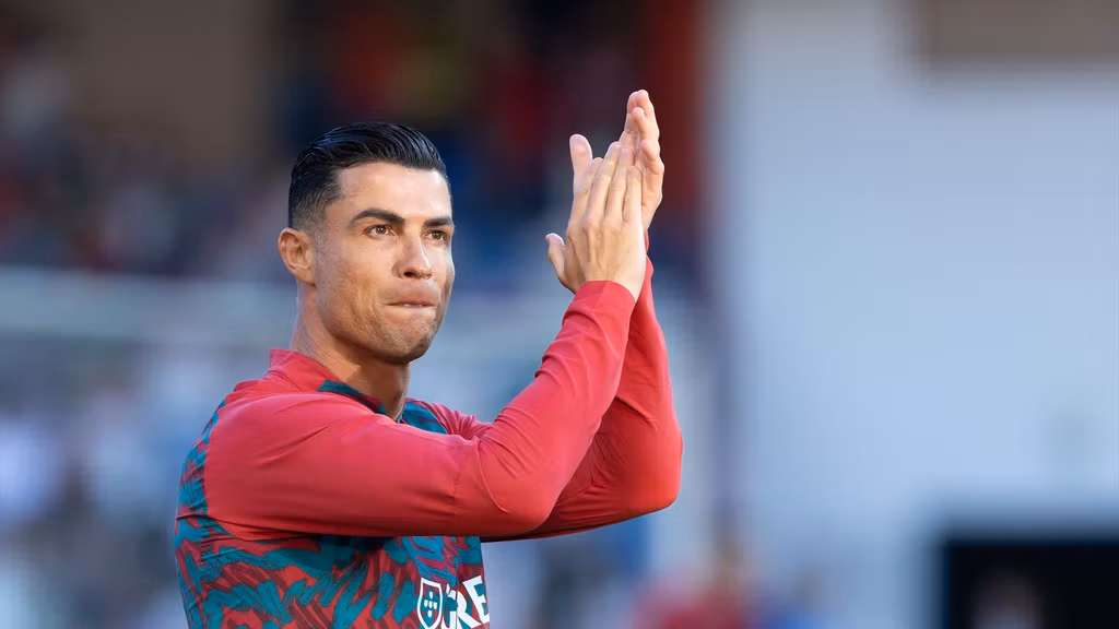 Cristiano Ronaldo durante un partido con Portugal.