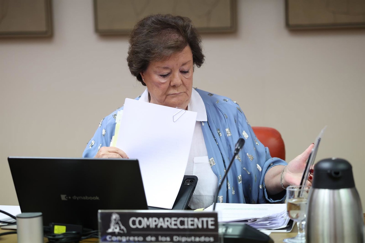 La presidenta del Tribunal de Cuentas, Enriqueta Chicano, comparece ante la Comisión Mixta para las Relaciones con el Tribunal de Cuentas, en el Congreso a 9 de junio de 2026(Alejandro Martínez Vélez - Europa Press)