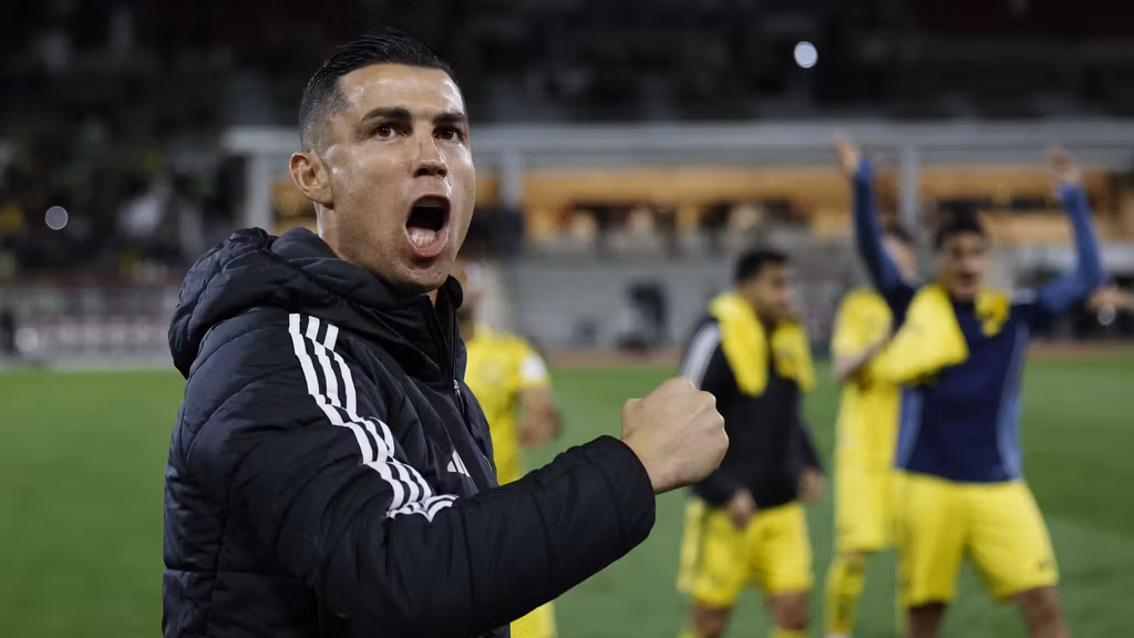 Cristiano Ronaldo, durante una celebración con Al-Nassr