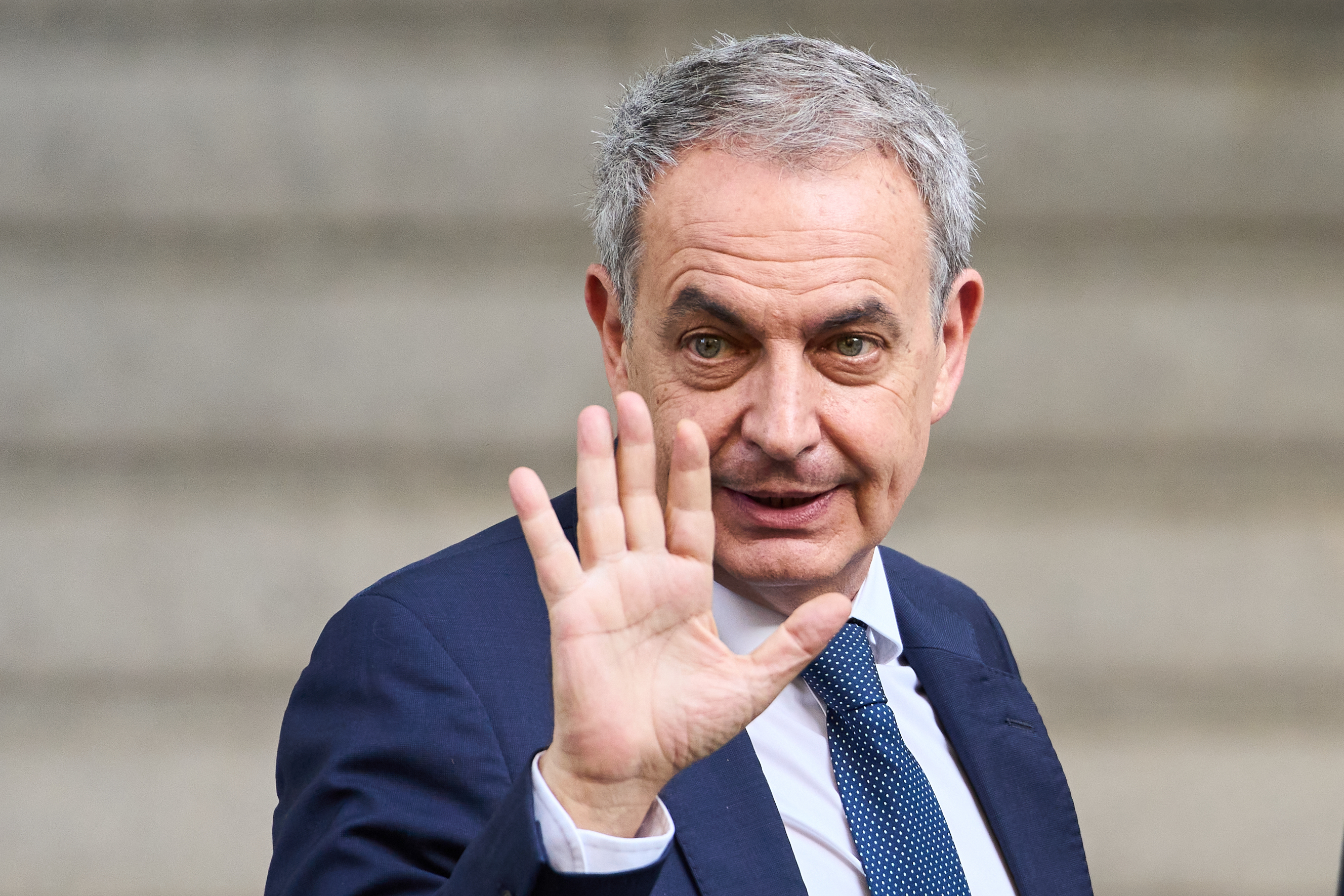 Zapatero, a su llegada a la Audiencia Nacional.