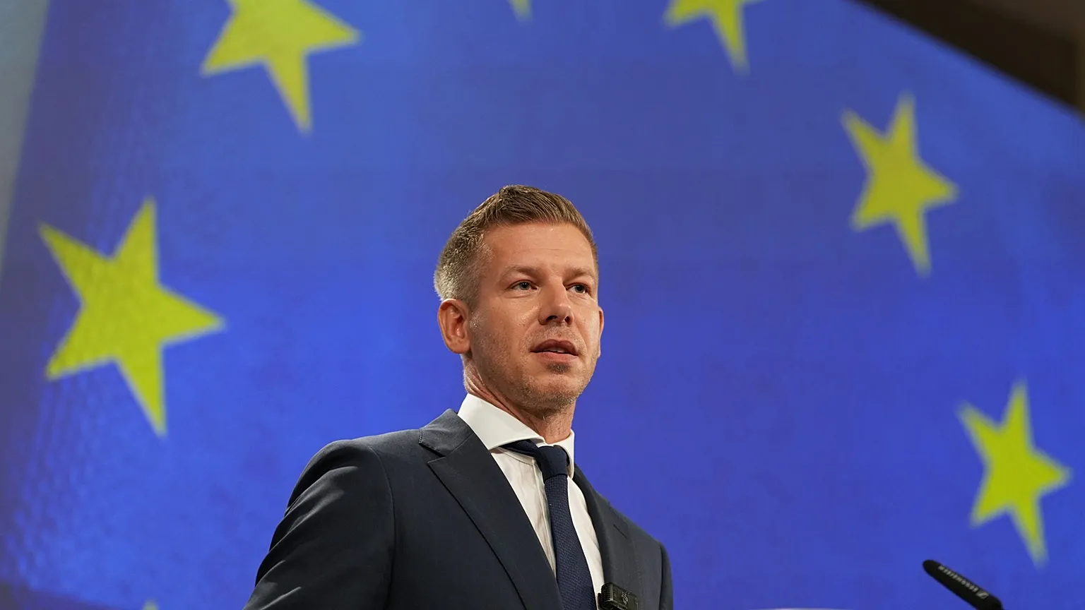 Péter Magyar in Brussels.