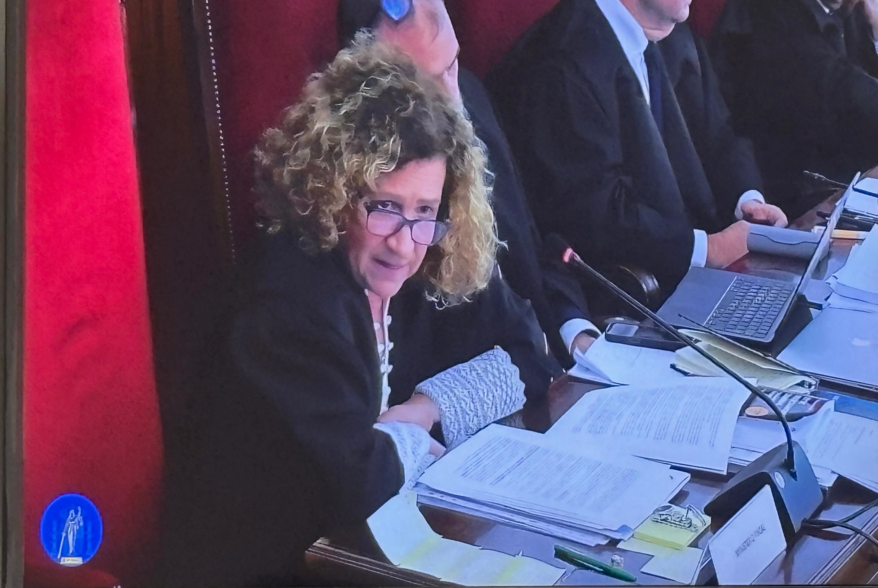 La fiscal del caso, Begoña García Boró, en su intervención en el juicio del hermano del presidente del Gobierno, este lunes.