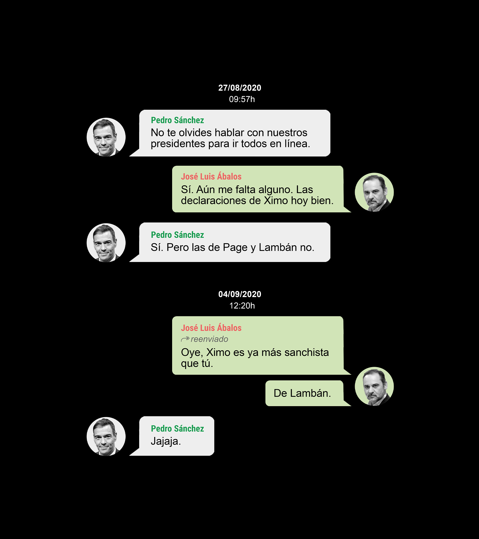 Mensajes de Whatsapp, desvelados por EL MUNDO.