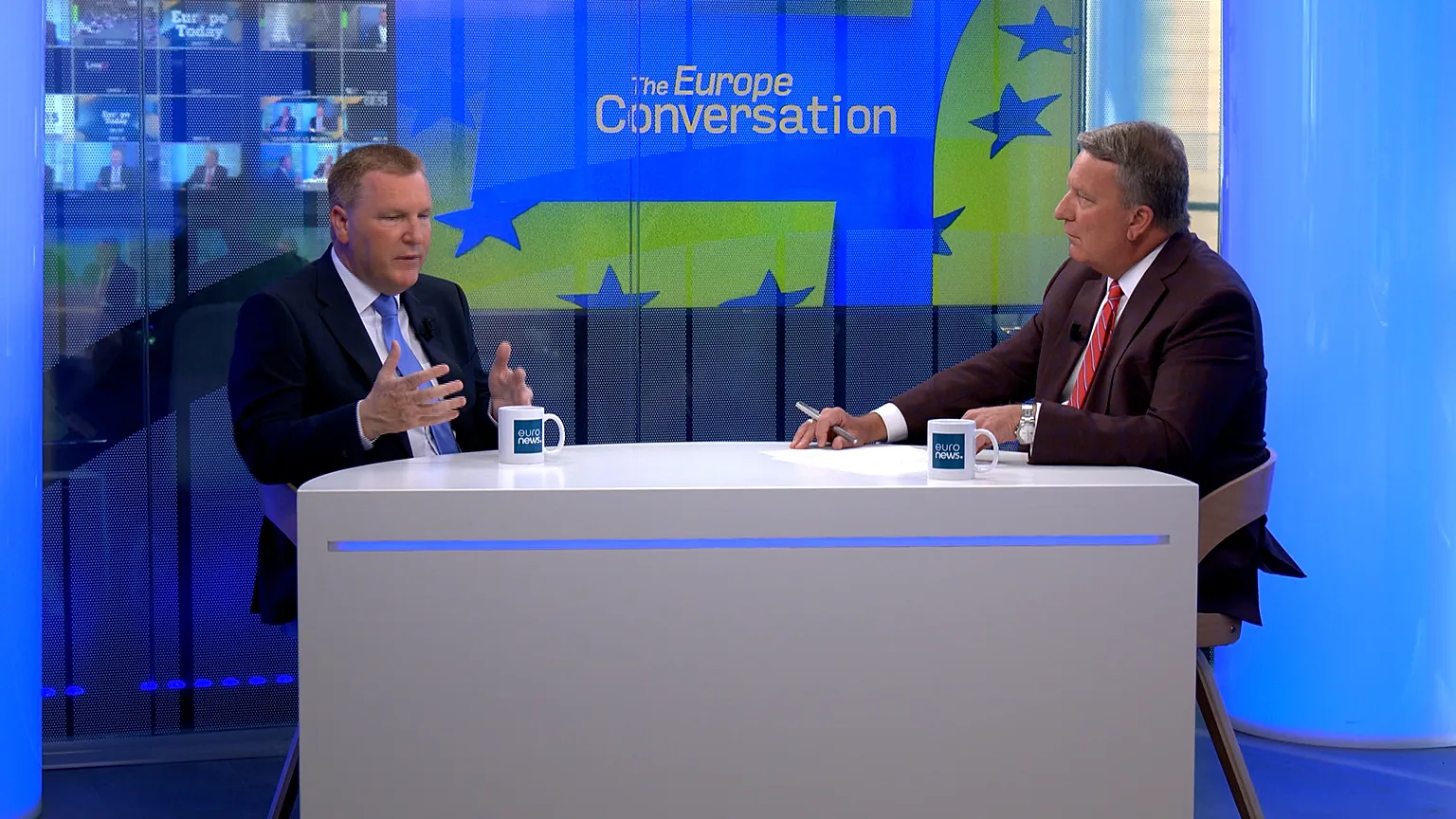 Michael McGrath, EU Commissioner for Democracy, Justice, the Rule of Law and Consumer Protection, during an interview on 28/05/2026.