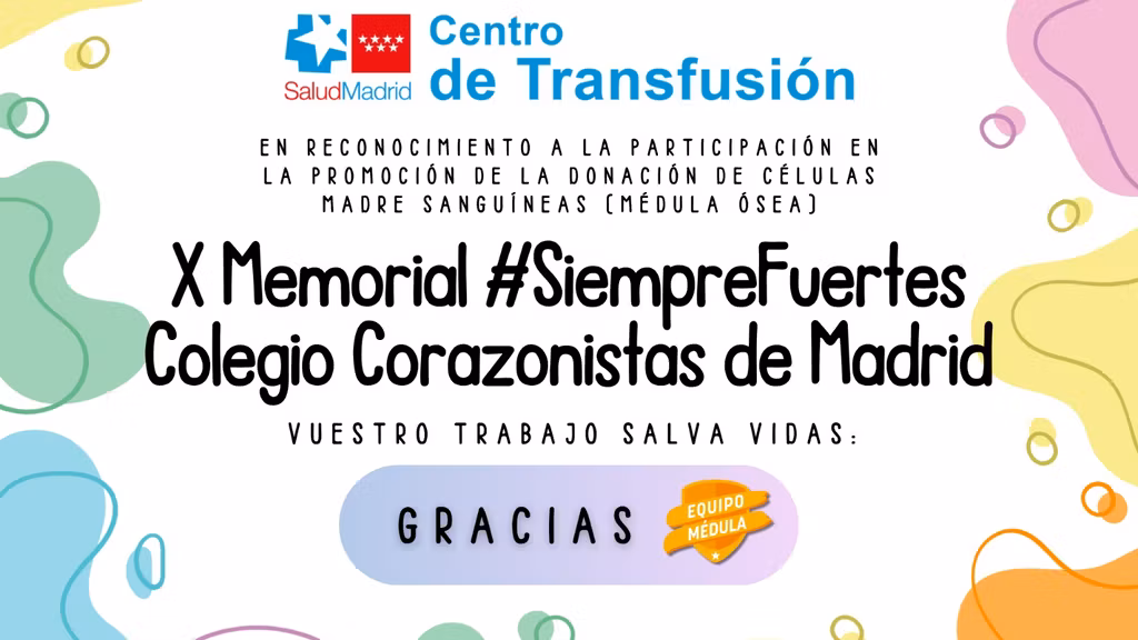Mensaje al torneo de Siempre Fuertes por sus donaciones de médula.