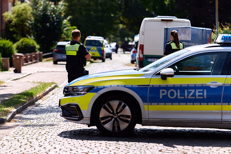 Crisis response teams and police on a street in Stade, 29 June, 2026