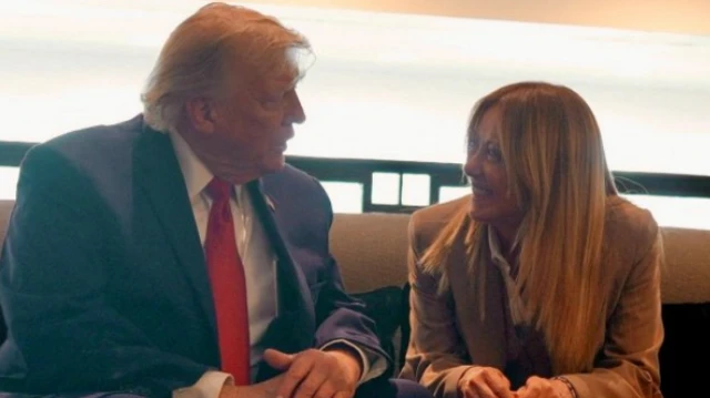 Trump y Meloni en la cumbre del G7.